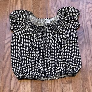 Stylish Black and White Polka Dot Women's Top